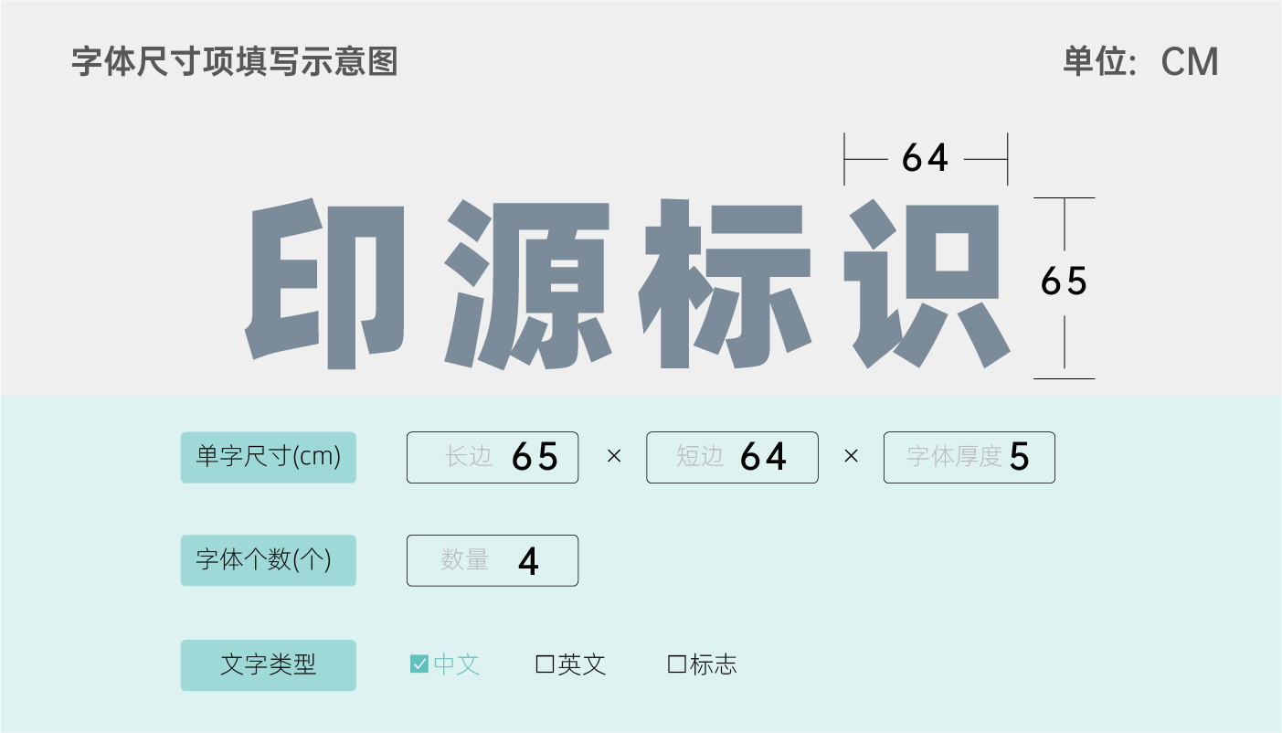 广告字示意图